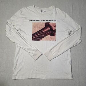 Post Malone Posty Co. Bolt Long Sleeve T-Shirt Mens Size Large Beige / Tan